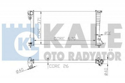 KALE OTO RADYATOR 257600 -  Радиатор, охлаждение двигателя